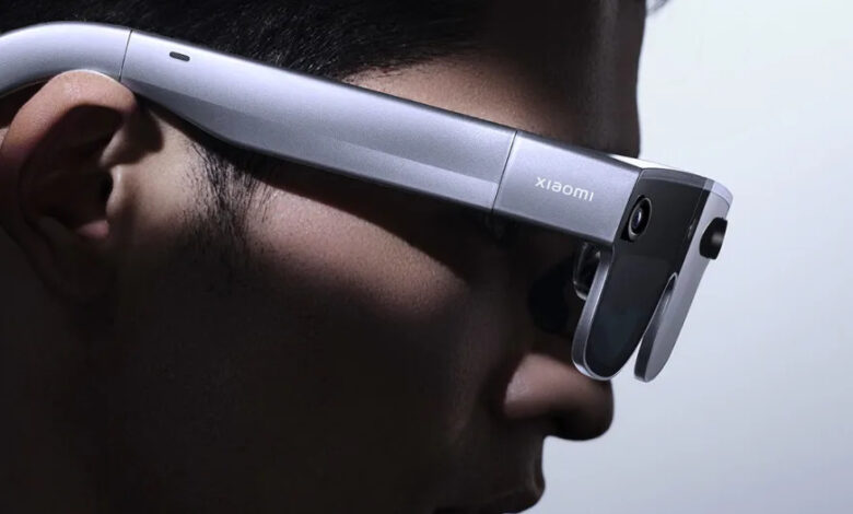 Promotional image of Xiaomi's new Concept AR glasses, in deep shadow.
